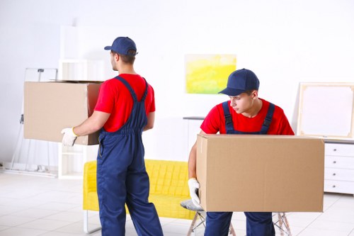 Piano movers preparing a careful removal in Paddington