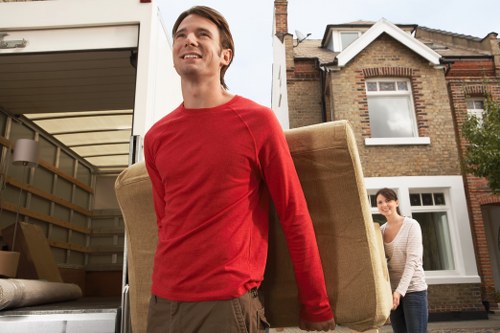 Local removal van loaded for a Paddington move with nearby London streets