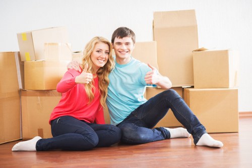 Moving truck prepared for apartment and office transport in Paddington